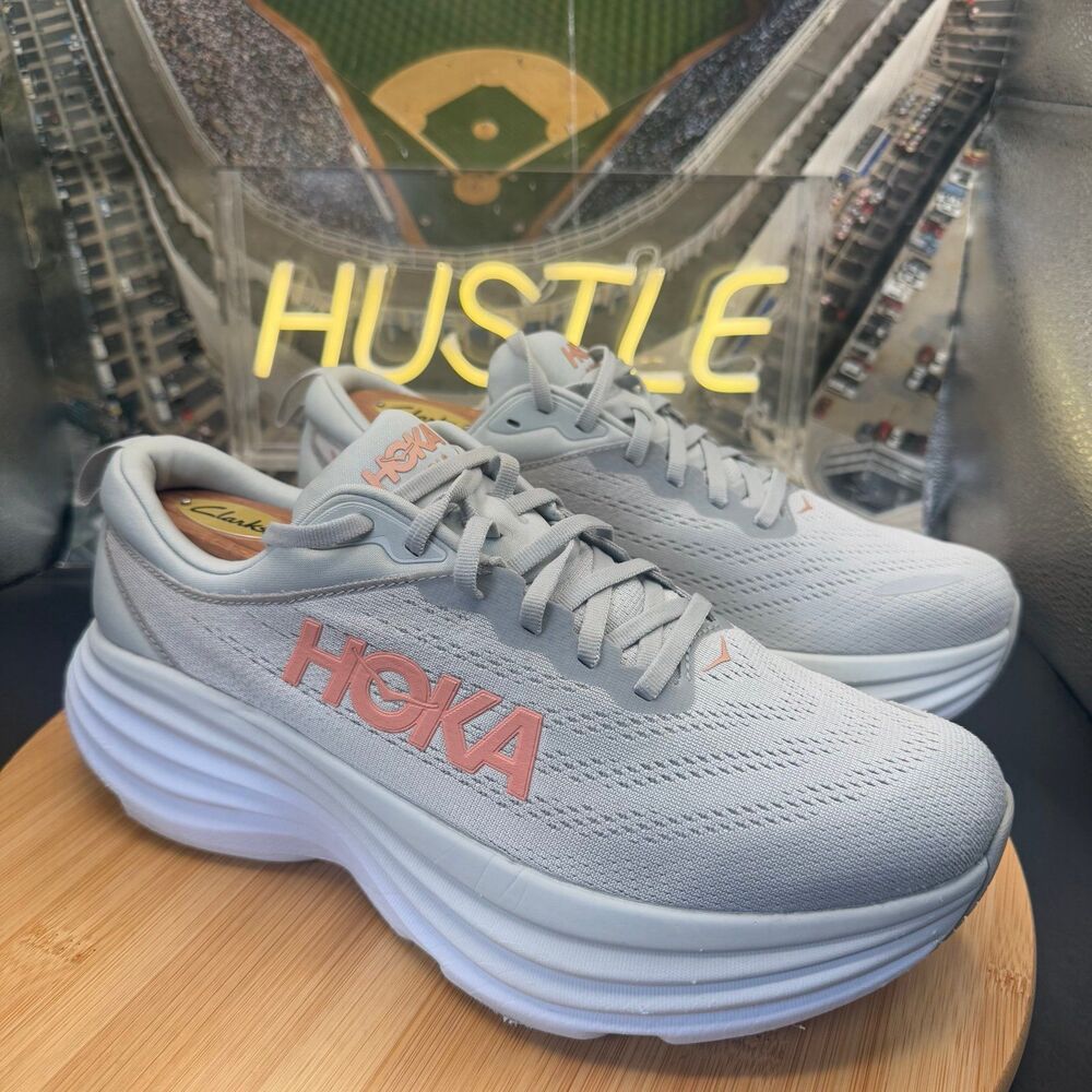 Hoka One One Women's Bondi 8 (Wide) Harbor Mist/Lunar Rock Size 10D
